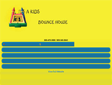 Tablet Screenshot of itsakidsworldbouncehouse.com